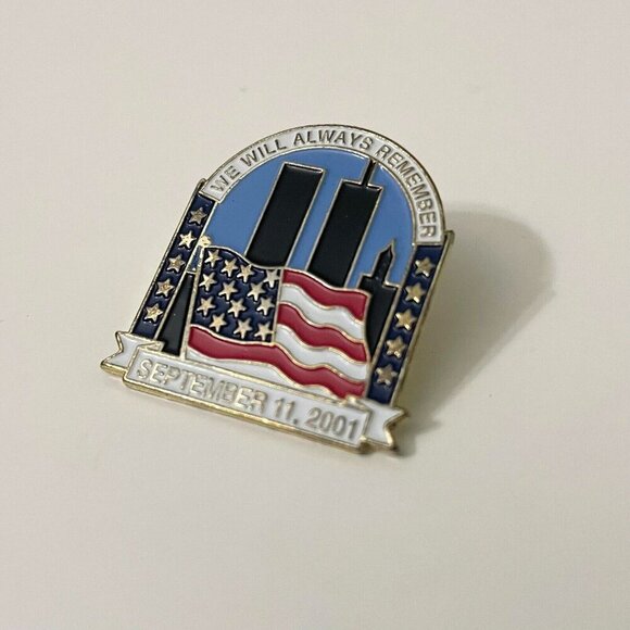 We Will Always Remember September 11th Commemorative Lapel Pin Twin Towers - Picture 8 of 10